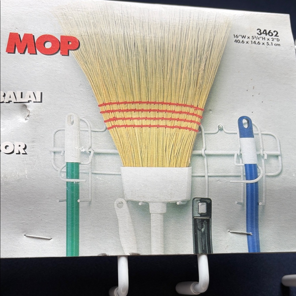 ClosetMaid Gray Broom and Mop Organizer - Picture 7 of 8